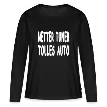 Tuner - Frauen Premium Bio Langarmshirt - Schwarz - Vorne - Julia (174cm)