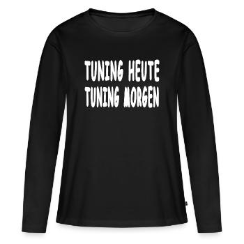 tuning - Women's Premium Organic Long Sleeve Shirt - black - Front - Julia (174cm)
