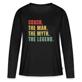 Légende du mythe du cocher - T-shirt manches longues Premium bio Femme - noir - Devant - Julia (174cm)