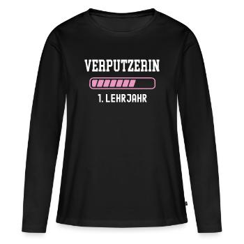 Plasterer apprenticeship 1 year apprenticeship plasterer - Women's Premium Organic Long Sleeve Shirt - black - Front - Julia (174cm)