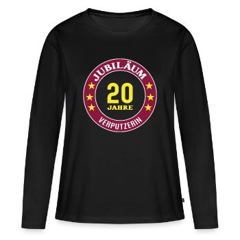 Plasterer Anniversary 20 Years 20th Anniversary - Women's Premium Organic Long Sleeve Shirt - black - Front - Julia (174cm)