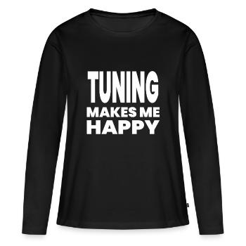 tuning - Women's Premium Organic Long Sleeve Shirt - black - Front - Julia (174cm)