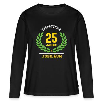 Verputzerin Jubiläum 25 Jahre 25 jähriges Jubi - Frauen Premium Bio Langarmshirt - Schwarz - Vorne - Julia (174cm)