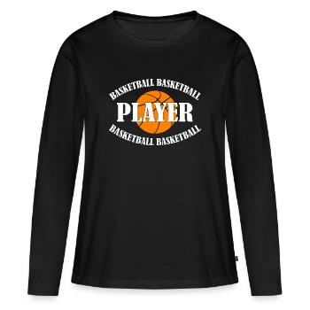 Basketteur - T-shirt manches longues Premium bio Femme - noir - Devant - Julia (174cm)