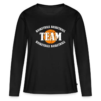 Équipe de basket-ball - T-shirt manches longues Premium bio Femme - noir - Devant - Julia (174cm)