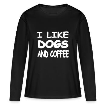 canine - T-shirt manches longues Premium bio Femme - noir - Devant - Julia (174cm)