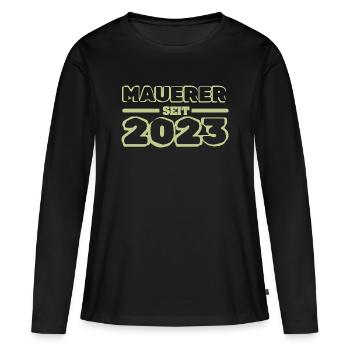 2023 - T-shirt manches longues Premium bio Femme - noir - Devant - Julia (174cm)
