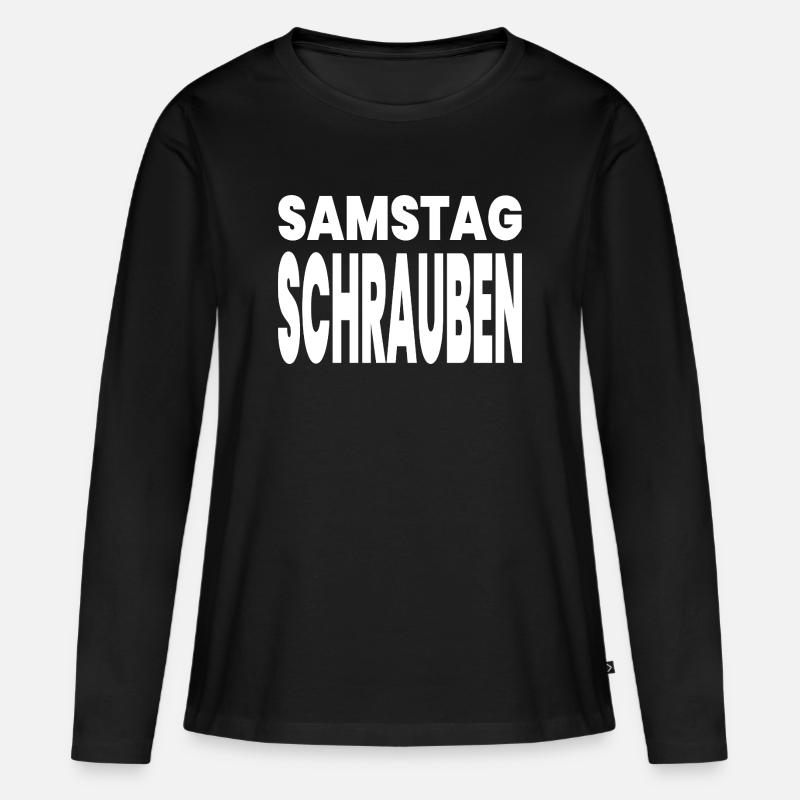Autos - Frauen Premium Bio Langarmshirt - Schwarz
