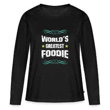 Le meilleur gastronome du monde - T-shirt manches longues Premium bio Femme - noir - Devant - Julia (174cm)