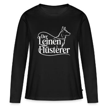 École canine Dog Lover Dresseur de chiens - T-shirt manches longues Premium bio Femme - noir - Devant - Julia (174cm)