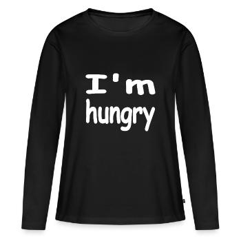 hunger - Women's Premium Organic Long Sleeve Shirt - black - Front - Julia (174cm)