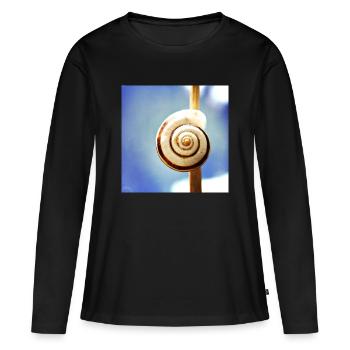 Snail-shell - Women's Premium Organic Long Sleeve Shirt - black - Front - Julia (174cm)