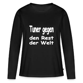 Tuner - Frauen Premium Bio Langarmshirt - Schwarz - Vorne - Julia (174cm)