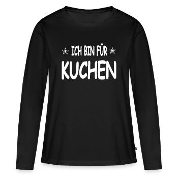 Gâteau - T-shirt manches longues Premium bio Femme - noir - Devant - Julia (174cm)