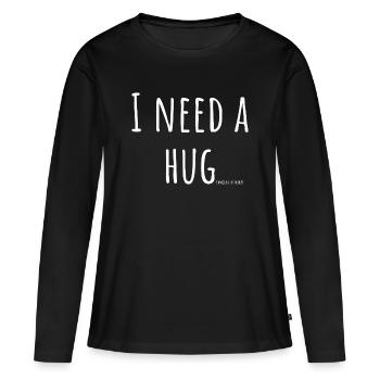 J’ai besoin d’une énorme somme d’argent - T-shirt manches longues Premium bio Femme - noir - Devant - Julia (174cm)