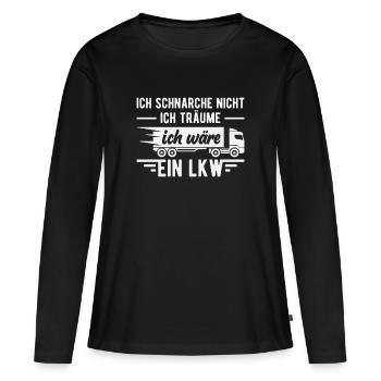 Truck Driver Truck Driver Truck Driver Trucker - Women's Premium Organic Long Sleeve Shirt - black - Front - Julia (174cm)