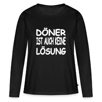 Kebab - T-shirt manches longues Premium bio Femme - noir - Devant - Julia (174cm)