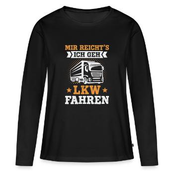 Truck Driver Truck Driver Trucker Truck Driver - Women's Premium Organic Long Sleeve Shirt - black - Front - Julia (174cm)