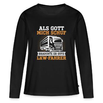 Truck Driver Truck Driver Trucker Truck Driver - Women's Premium Organic Long Sleeve Shirt - black - Front - Julia (174cm)