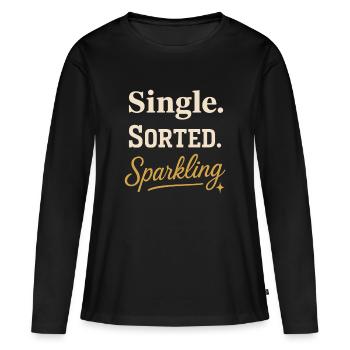 Ex-wife-divorce-humor, Funny, Breakup, - Women's Premium Organic Long Sleeve Shirt - black - Front - Julia (174cm)