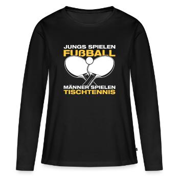 Men play table tennis table tennis players - Women's Premium Organic Long Sleeve Shirt - black - Front - Julia (174cm)