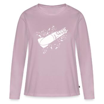 Bobfahrer Bobschlitten Viererbob - Frauen Premium Bio Langarmshirt - Altrosa - Vorne - Julia (174cm)
