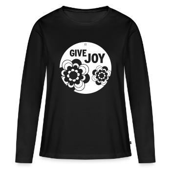 DONNEZ DE LA JOIE - T-shirt manches longues Premium bio Femme - noir - Devant - Julia (174cm)