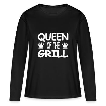 Griller - T-shirt manches longues Premium bio Femme - noir - Devant - Julia (174cm)