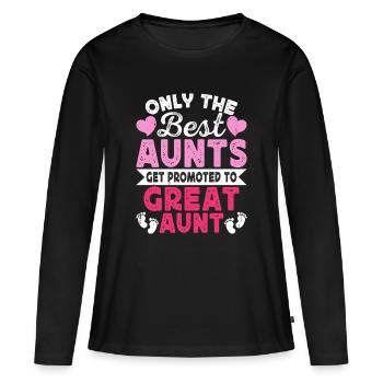 Tante Cadeau Meilleure Tante Du Monde - T-shirt manches longues Premium bio Femme - noir - Devant - Julia (174cm)