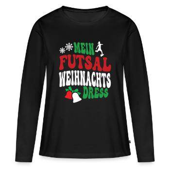 Christmas Futsal Player Futsal Player - Women's Premium Organic Long Sleeve Shirt - black - Front - Julia (174cm)