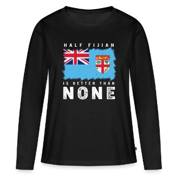 Fidji Fidji Fidji Fidschi Fidschi Fidschi - T-shirt manches longues Premium bio Femme - noir - Devant - Julia (174cm)