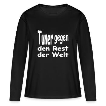 Tuner - Frauen Premium Bio Langarmshirt - Schwarz - Vorne - Julia (174cm)