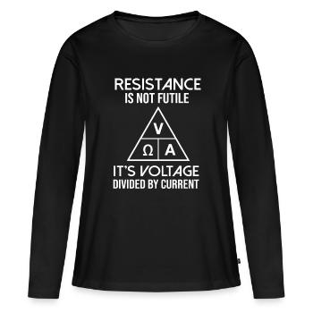 Physique Physicien Physique Étudiant en physique Professeur de physique - T-shirt manches longues Premium bio Femme - noir - Devant - Julia (174cm)