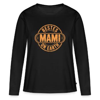 Bestes Mami Geschenk Muttertag - Frauen Premium Bio Langarmshirt - Schwarz - Vorne - Julia (174cm)