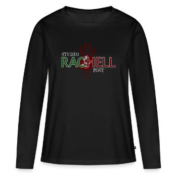 Studio RacHell Post - Frauen Premium Bio Langarmshirt - Schwarz - Vorne - Julia (174cm)