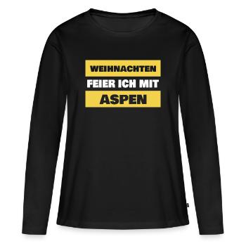 Cadeau pour Aspen - T-shirt manches longues Premium bio Femme - noir - Devant - Julia (174cm)