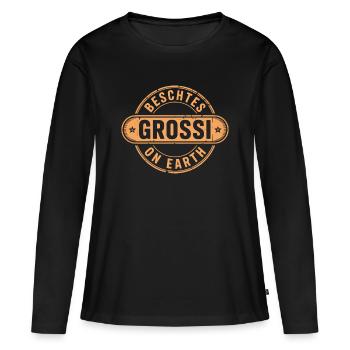 Beschtes Grossi Swiss German Grandma - Women's Premium Organic Long Sleeve Shirt - black - Front - Julia (174cm)