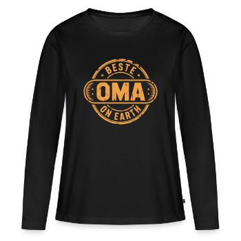 Best Grandma Gift Grandmother - Women's Premium Organic Long Sleeve Shirt - black - Front - Julia (174cm)