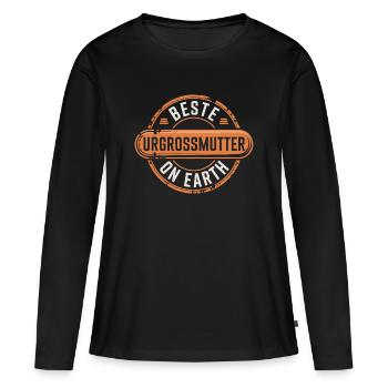 Beste Urgrossmutter Oma Geschenk - Frauen Premium Bio Langarmshirt - Schwarz - Vorne - Julia (174cm)