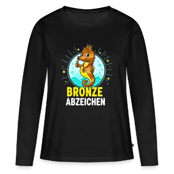 Bronze Badge Swimming Course Passed - Women's Premium Organic Long Sleeve Shirt - black - Front - Julia (174cm)