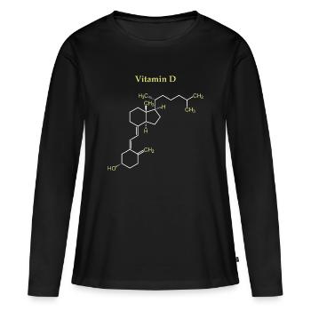 Structure Vitamine D - T-shirt manches longues Premium bio Femme - noir - Devant - Julia (174cm)