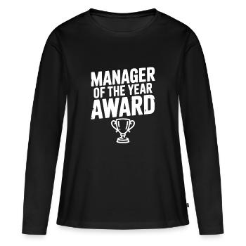 Manager of the Year Award - Women's Premium Organic Long Sleeve Shirt - black - Front - Julia (174cm)