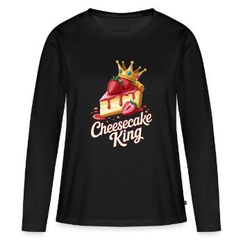 Gâteau - T-shirt manches longues Premium bio Femme - noir - Devant - Julia (174cm)
