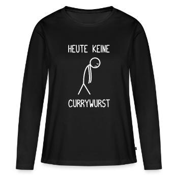 Pas de currywurst aujourd’hui : Carpaccio de la Ruhrpott Imbiss - T-shirt manches longues Premium bio Femme - noir - Devant - Julia (174cm)