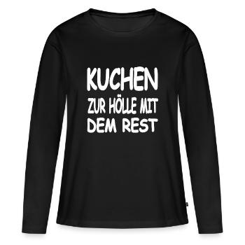Gâteau - T-shirt manches longues Premium bio Femme - noir - Devant - Julia (174cm)