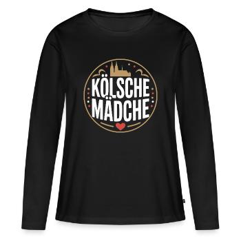 Cologne Filles Carnaval Cologne Filles - T-shirt manches longues Premium bio Femme - noir - Devant - Julia (174cm)
