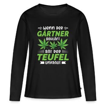 Jardinier Jardinage Jardinage Jardinage Jardinage - T-shirt manches longues Premium bio Femme - noir - Devant - Julia (174cm)