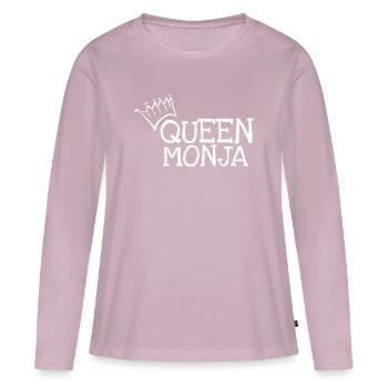 First name Monja - Women's Premium Organic Long Sleeve Shirt - dusky pink - Front - Julia (174cm)