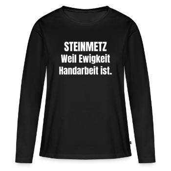 Maçon Artisanat d’éternité - T-shirt manches longues Premium bio Femme - noir - Devant - Julia (174cm)