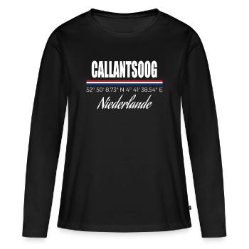 Callantsoog - Frauen Premium Bio Langarmshirt - Schwarz - Vorne - Julia (174cm)